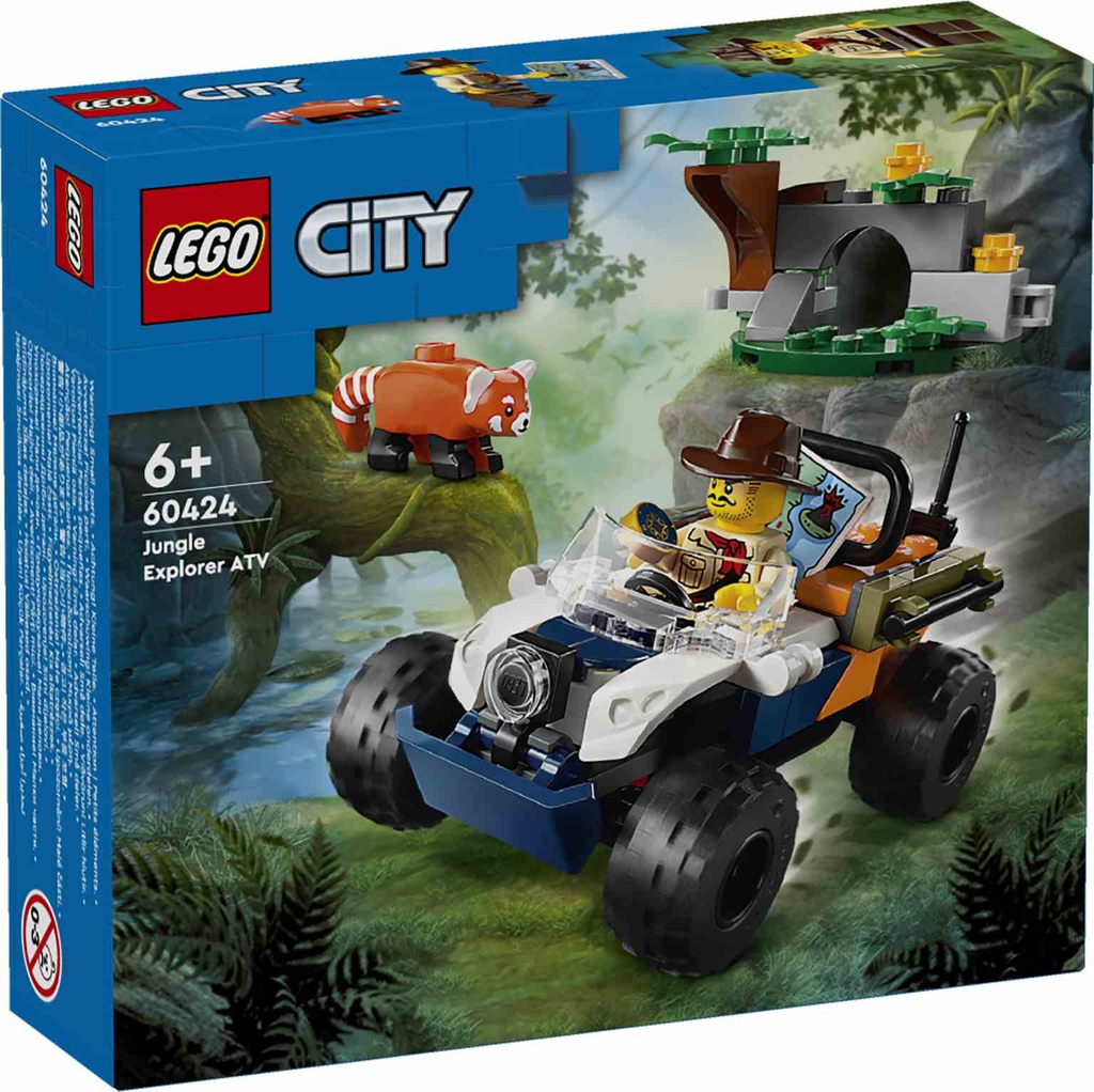 LEGO CITY |Exploradores de la Jungla: Todoterreno y Misión del Panda Rojo  - 60424