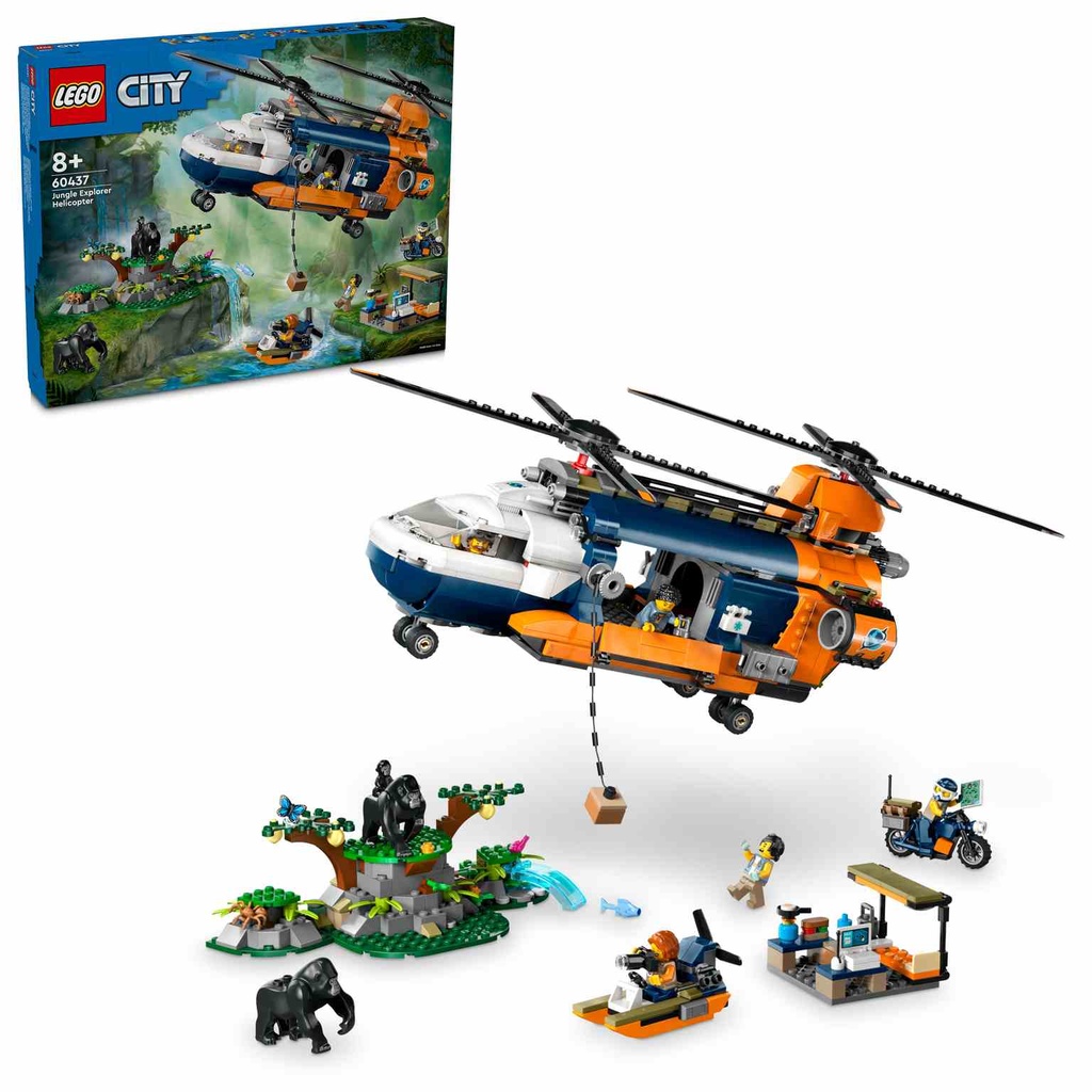 LEGO CITY | Exploradores de la Jungla: Helicóptero en Campamento Base - 60437