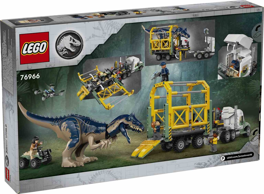 LEGO Jurassic World | Misiones Dinosaurio: Camión de Transporte del Allosaurus - 76966