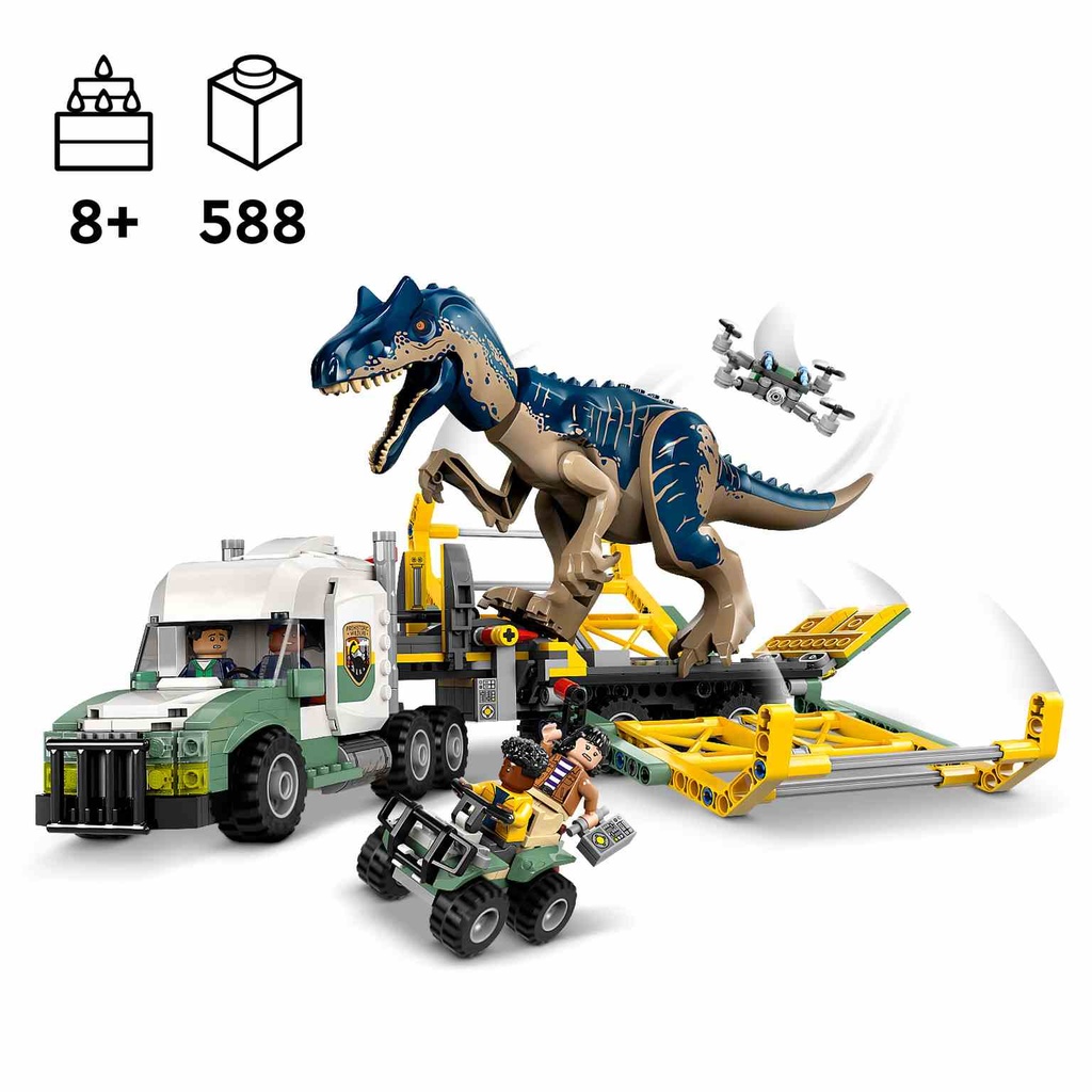 LEGO Jurassic World | Misiones Dinosaurio: Camión de Transporte del Allosaurus - 76966