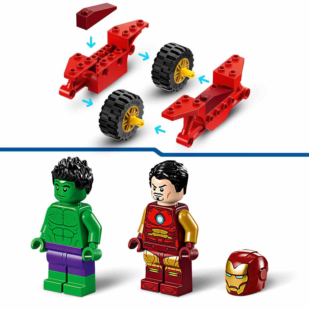 LEGO MARVEL | Iron Man con Moto y Hulk - 76287