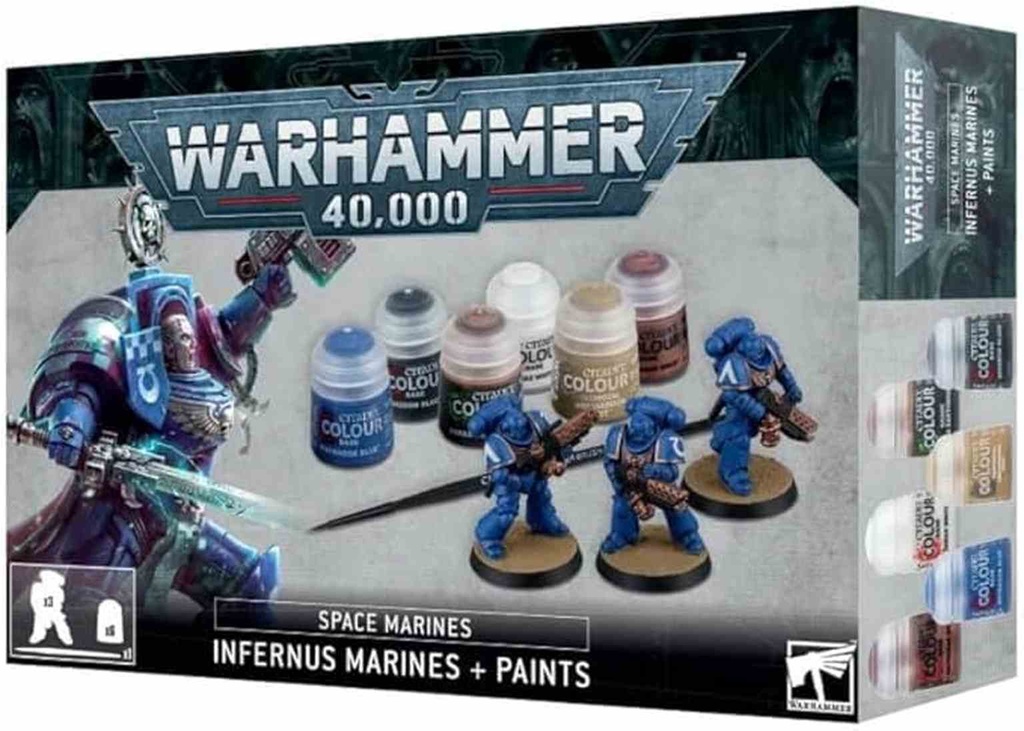 Warhammer 40,000 | Space Marines - INFER S/M + PAINTS ENG/SPA/PORT/LATV/ROM - 60-11