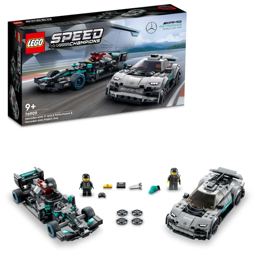 Lego Speed Champìons Mercedes-AMG F1 W12 E Performance y Mercedes-AMG Project One 76909