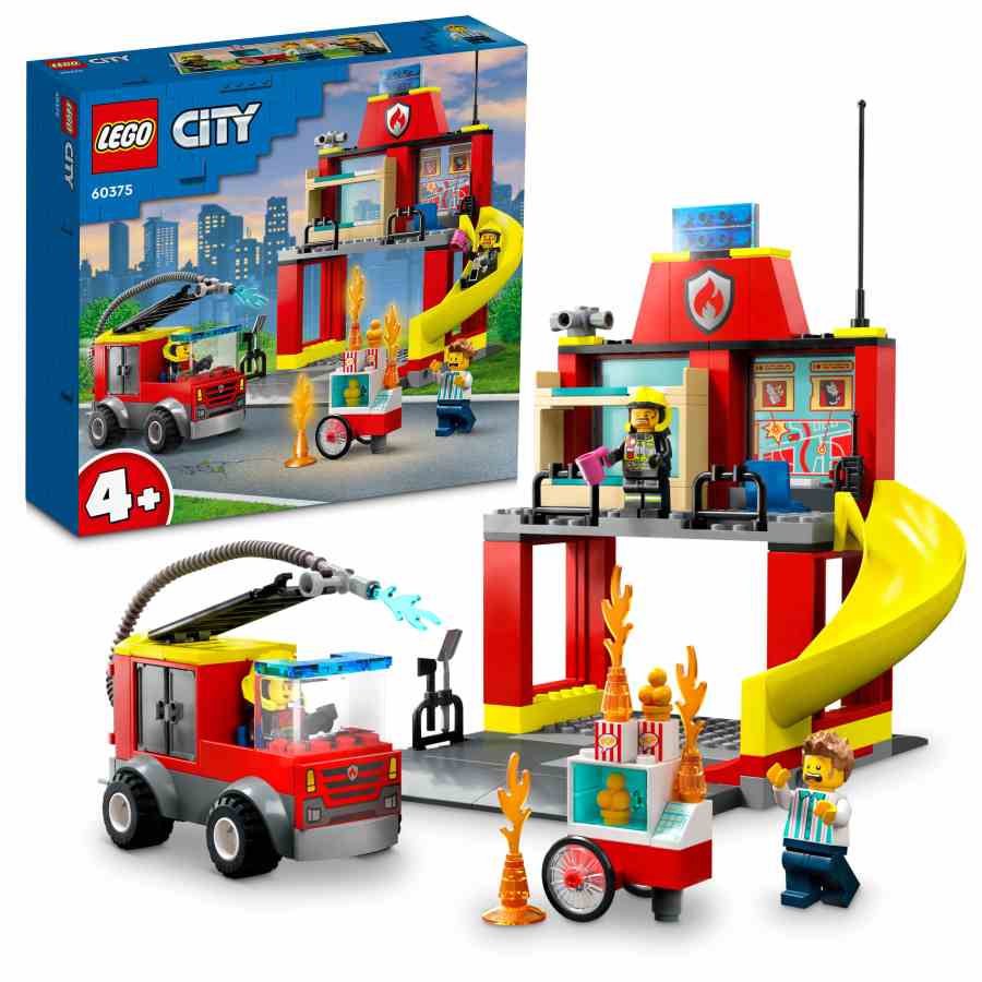 Lego City Parque de Bomberos y Camión de Bomberos 60375