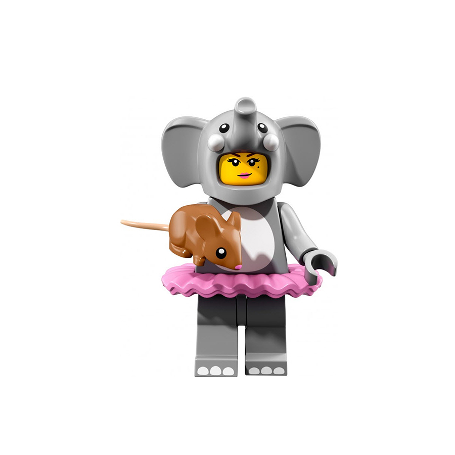 Lego Minifiguras Serie 18 Fiesta  Chica con disfraz de Elefante 71021 01