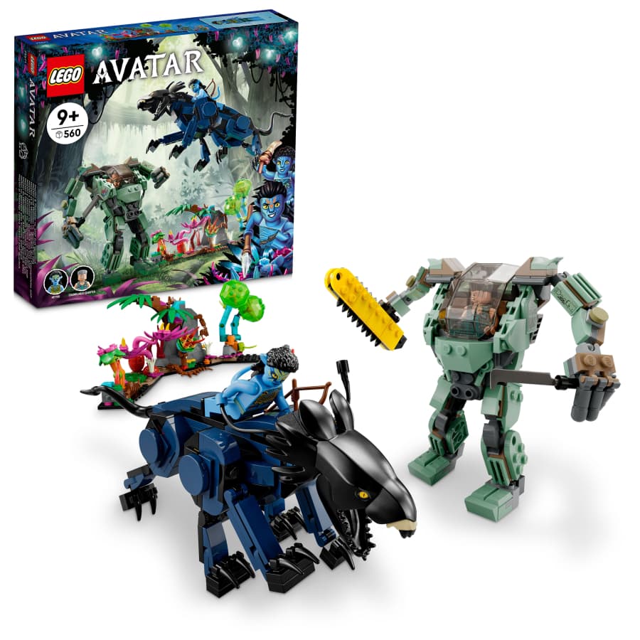 Lego Avatar Neytiri y Thanator vs Quaritch con Armadura AMP 75571