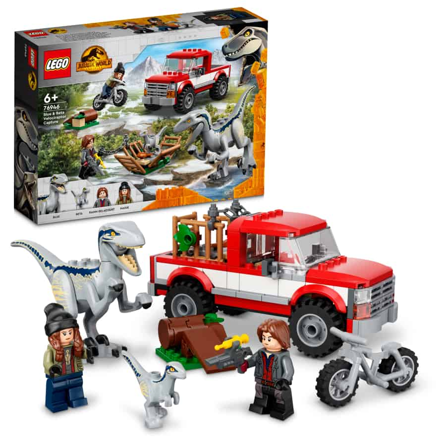 Lego Jurassic World Captura de los Velocirraptores Blue y Beta 76946