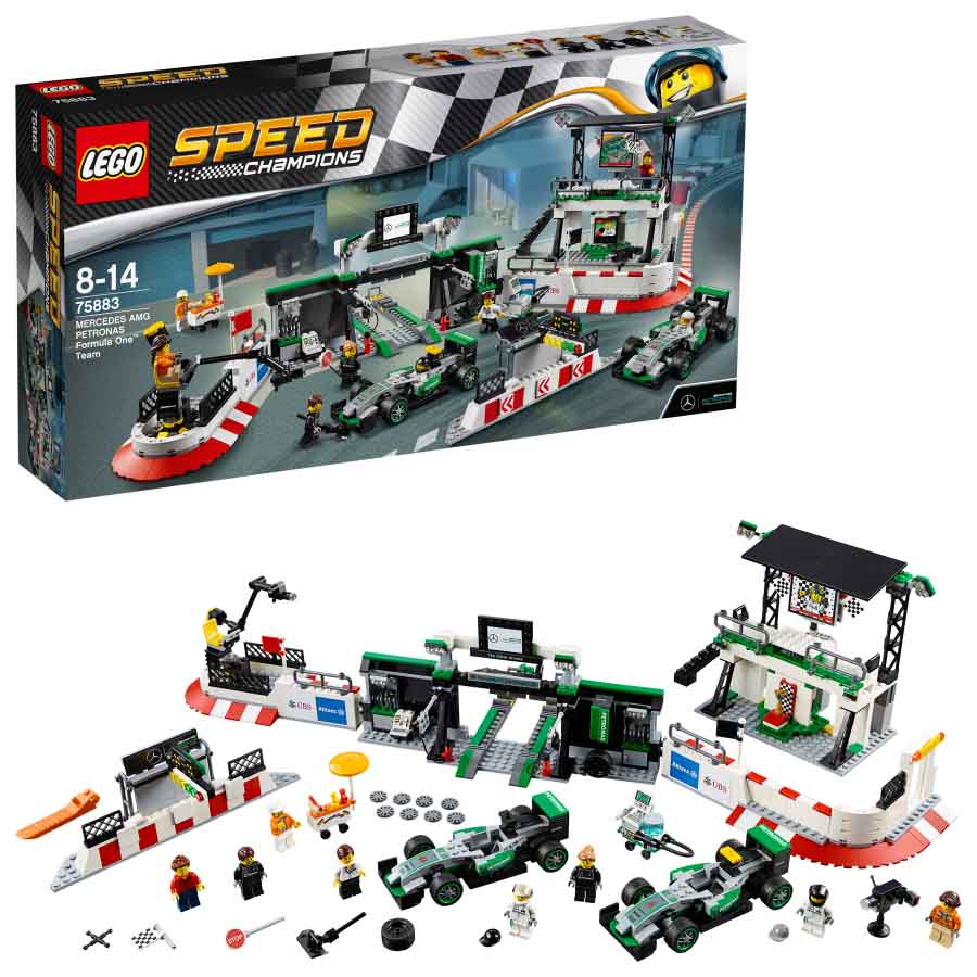 Lego Speed Champions Equipo de Formula One MERCEDES AMG PETRONAS 75883