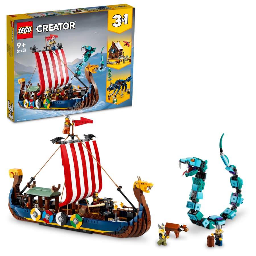 Lego Creator Barco vikingo y la serpiente Midgard 31132