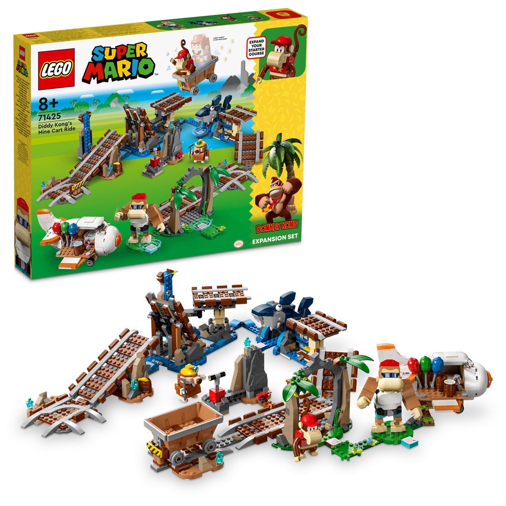  Lego Super Mario Set de Expansi√≥n: Vagoneta minera de Diddy Kong 71425