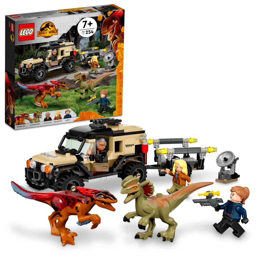 Lego Jurassic World Transporte del Pyrorraptor y el Dilofosaurio 76951