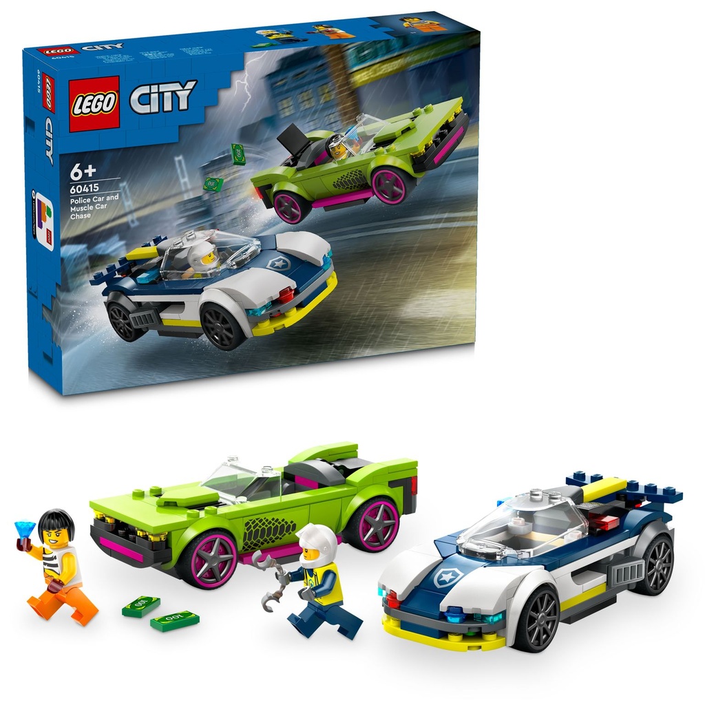 LEGO CITY | Coche de Policía y Potente Deportivo - 60415