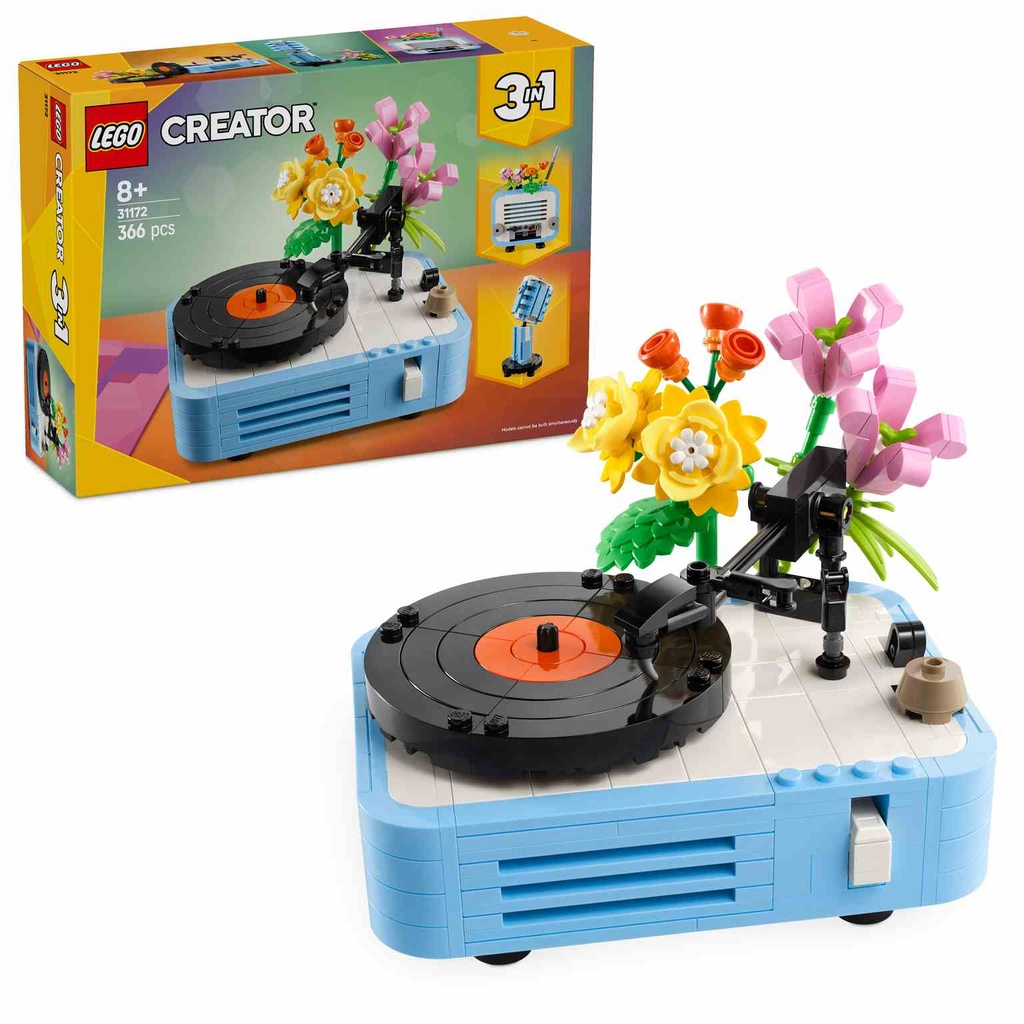 LEGO CREATOR 3en1 | Tocadiscos con Flores  - 31172