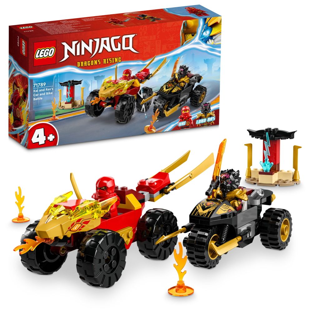 Lego Ninjago  Batalla en Coche y Moto de Kai y Ras 71789