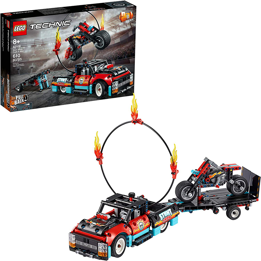 Lego Technic Espectáculo Acrobático: Camión y Moto  42106