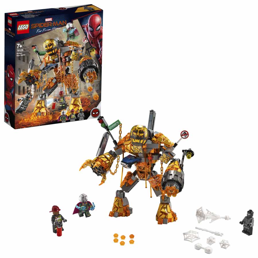 Lego Marvel Super Heroes batalla contra Molten Man 76128