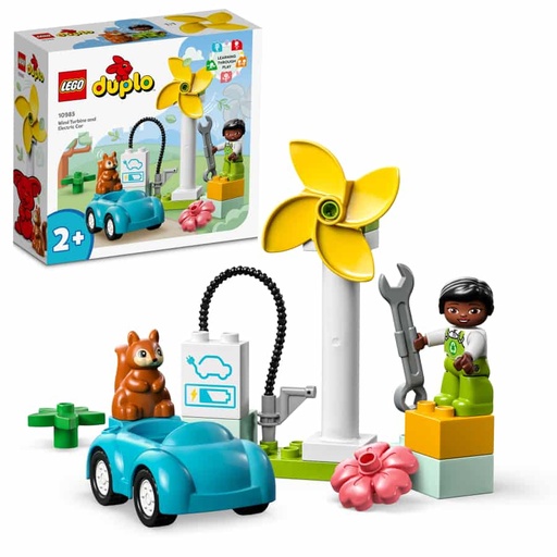 [10985] Lego Duplo Aerogenerador y Coche Eléctrico 10985