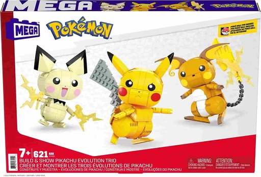 [GYH06] Lego Mega Construx Pack 3 Pokémon Rayo (Pichu Pikachu y Raichu) Mattel GYH06 **