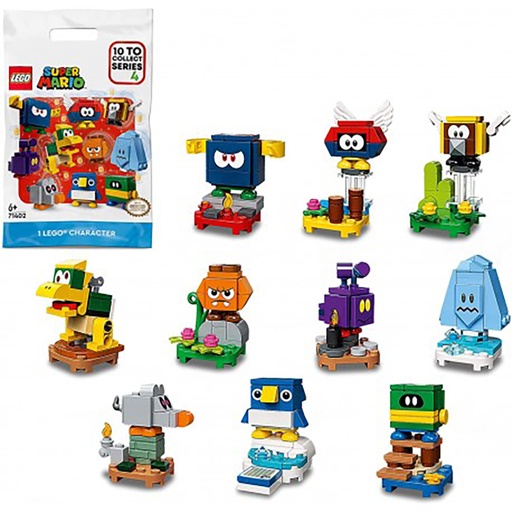 [71402-SC] Lego Minifiguras Super Mario Personajes Edición 4 Caja 10Ud 71402 Serie Completa SC