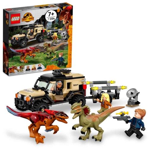 [76951] Lego Jurassic World Transporte del Pyrorraptor y el Dilofosaurio 76951