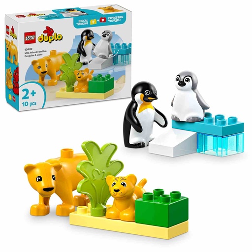 [10442] LEGO DUPLO | Familias de la Fauna Salvaje: Pingüinos y Leones - 10442