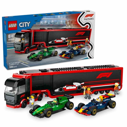 [60445] LEGO CITY | Camión de F1® con Coches de F1® RB20 y AMR24 - 60445