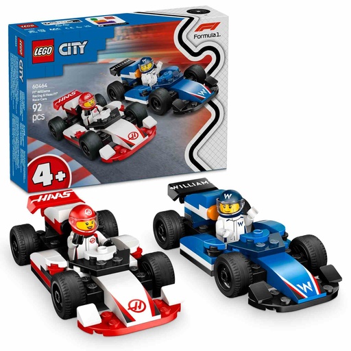 [60464] LEGO CITY | Coches de F1 Williams Racing y Haas F1 - 60464