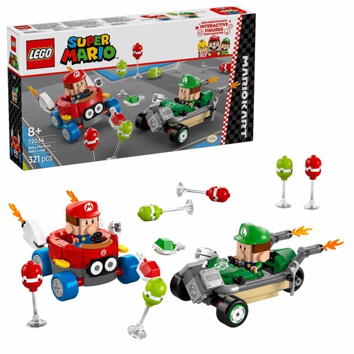 [72034] LEGO Super Mario | Mario Kart: Bebé Mario vs. Bebé Luigi - 72034
