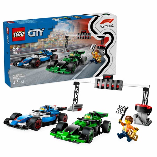 [60474] LEGO CITY | Parrilla de F1® con Coches de Carreras VCARB y Sauber - 60474