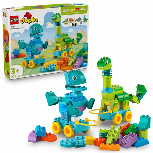 [10451] LEGO DUPLO | Dinosaurios sobre Ruedas 3en1 - 10451