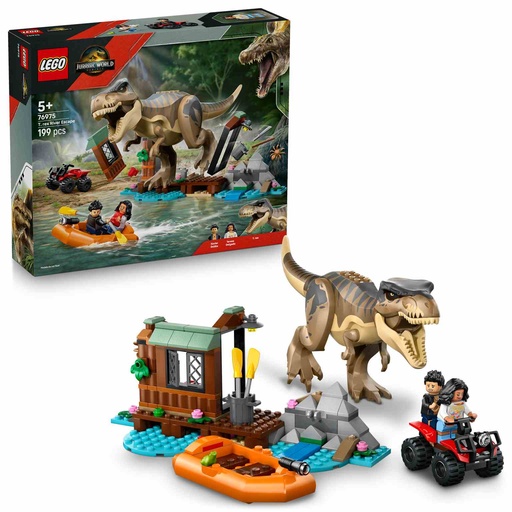 [76975] LEGO Jurassic World | Huida por el Río y T. rex a la Caza - 76975