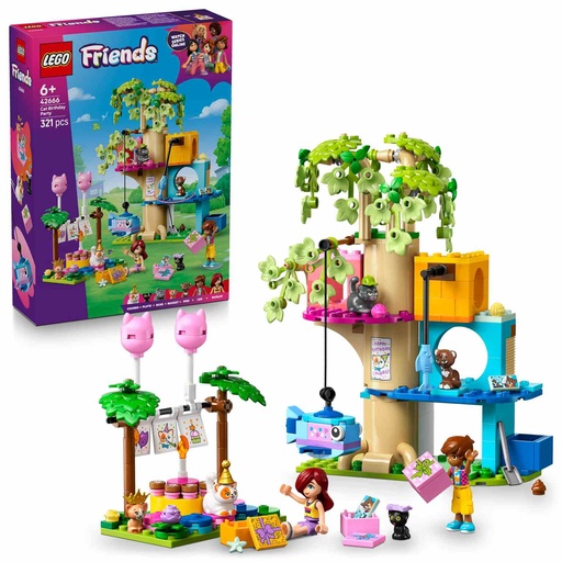 [42666] LEGO Friends | Fiesta de Cumpleaños y Casa del Árbol Felina - 42666