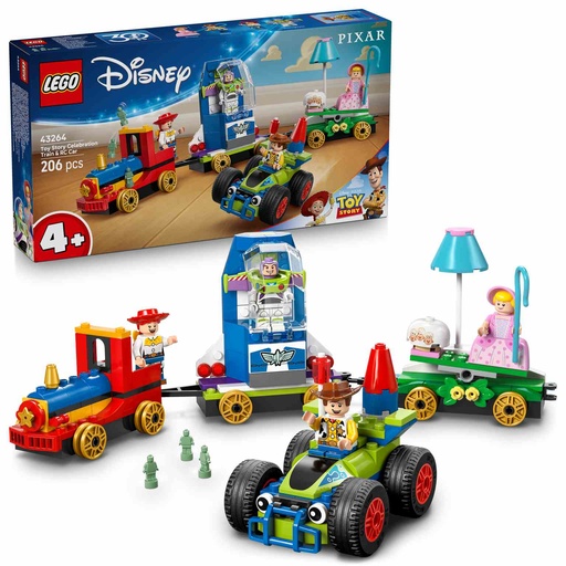 [43264] LEGO Disney | Tren de Celebración de Toy Story y Coche RC - 43264