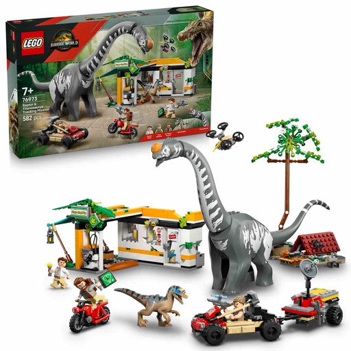 [76973] LEGO Jurassic World | Misión de Seguimiento: Raptor y Titanosaurus- 76973