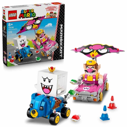 [72038] LEGO Super Mario | Mario Kart™ – Wario y Rey Boo - 72038