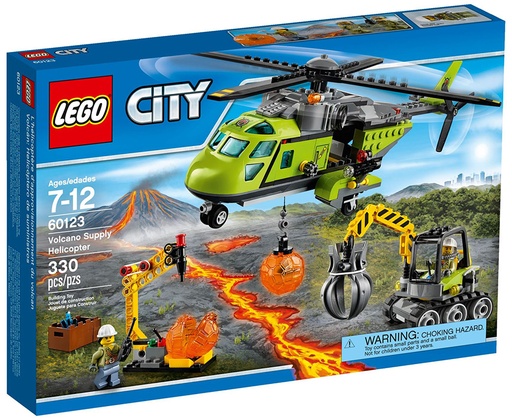 [60123] Lego City Volcán: Helicóptero de suministros  60123